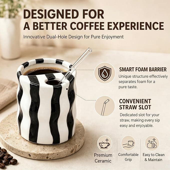 Espresso Cups Ceramic Coffee Mug Series European Striped Dot Coffee Cup And - Image 2