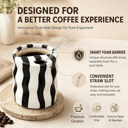 Espresso Cups Ceramic Coffee Mug Series European Striped Dot Coffee Cup And - Image 2