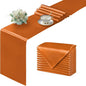 Manyshofu Burnt Orange Satin Table Runner 12x108 by Manyshofu