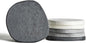Diatomaceous Earth Coasters Set of 6 for Drinks, Moisture Water Absorbent Stone Coasters for Table Desk at Work, Water Absorbing Instant Drying Diatomite, Modern Grey and White