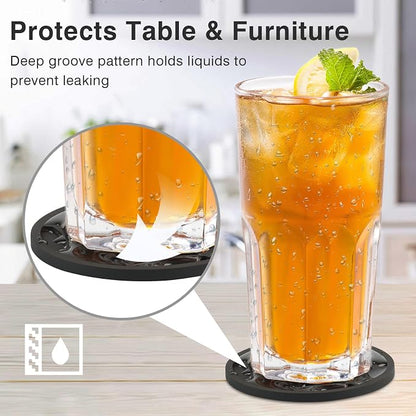 2 Pack Silicone Coasters for Drinks-Black Spider Shape Coaster - Image 3