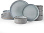 Famiware Star Stoneware Dinnerware Set, Reactive Glaze Plates & Bowls by Famiware