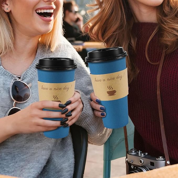 Clawsoff 50 Pack 20 oz Disposable Paper Coffee Cups - Image 7