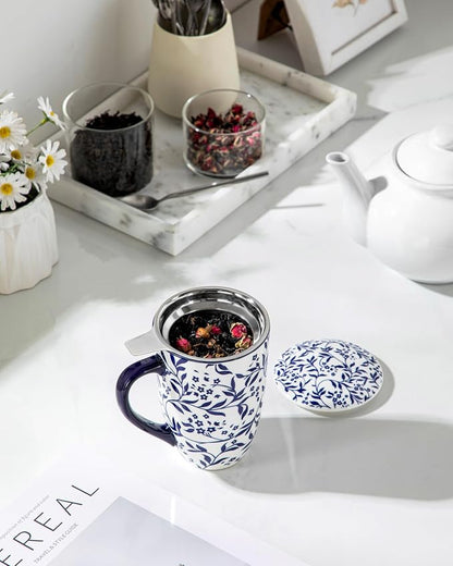 vancasso SELENE Porcelain Tea Mug, 18 oz Porcelain Tea Cup - Image 8