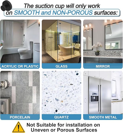 Vacuum Suction Cup Hooks for Shower, Shower Hooks for Inside Shower Glass Window - Image 5