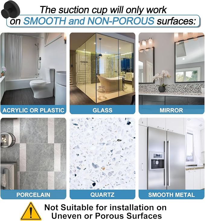 Vacuum Suction Cup Hooks for Shower, Shower Hooks for Inside Shower Glass Window - Image 6