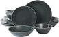 Bloomhouse - Two Time Oprah's Favorite Things Winner - Montecito Breeze 16 Piece (Service for 4) Double Plates and Bowls Stoneware Reactive Glaze Dinnerware Set - Laguna Dawn
