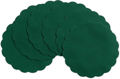Disposable Green Paper Coasters for Drinks, 3.5 Inch Round Coasters for Christmas, Bar, Cocktail, Beverage, Wine Or Event, 500 Pack Bulk