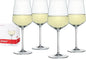 Spiegelau Style Crystal White Wine Glasses Gift Set, Elegant Stemmed Wine Glasses, Stylish Glassware for Dinner Party, Home Bar, Wedding Gifts, Birthday Gifts, Hosting Essentials, 15.5 oz, Set of 4