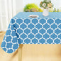 Smiry Rectangle Table Cloth, Waterproof Vinyl Tablecloth with Flannel Backing for Rectangle Tables, Wipeable Spillproof Plastic Tablecloths for Dining, Camping and Indoor (60"x102", Light Blue)
