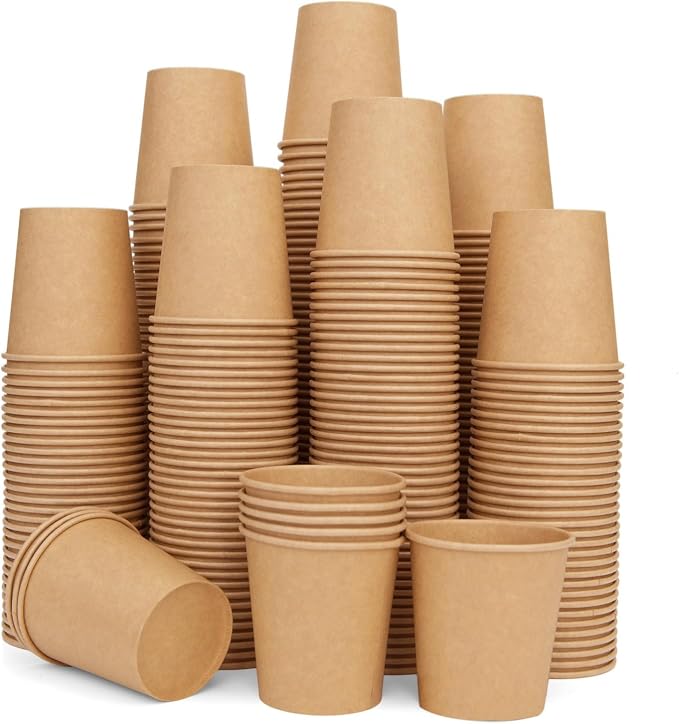 Vumdua 300 Pcs 6 oz Kraft Paper Cups by Vumdua