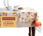 Maison d' Hermine Table Cloth Rectangle Table 100% Cotton 70 x 90 Inches Fall Tablecloth Reusable Everyday Use for Thanksgiving Christmas Decorations Dining Farmhouse Party (Amarante)