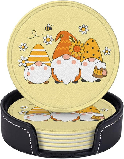 6 Pcs Leather Coasters for Drinks - Image 2