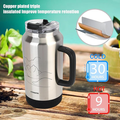 Hydraful 64 oz Tumbler with Handle and Straw - Image 4