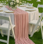 10FT Dusty Pink Cheesecloth Table Runner – 120 Inch Blush Gauze Table Decor by HQ-SITE