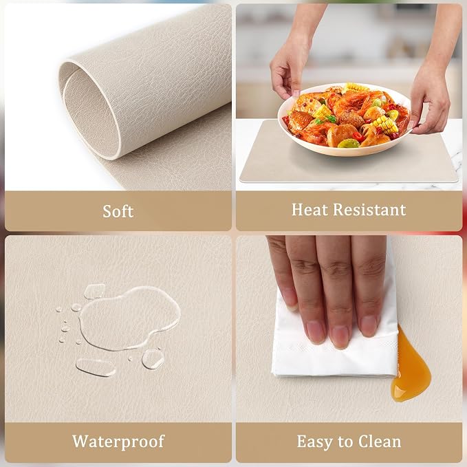 comfoyar Faux Leather Placemats - Image 3