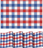 Artoid Mode Buffalo Plaid Vinyl Placemats Set of 4, 12x18 Inch Washable Non-Slip Heat Resistant Plastic Place Mats for Party Dining Table, Blue/Red