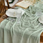 Artoid Mode Boho Sage Green Gauze 6 Pieces Wedding Table Runner, 120 Inch by ArtoidMode