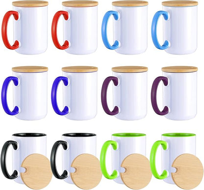 RAINBOWTIE 12PCS 15oz Sublimation Mugs by Rainbowtie