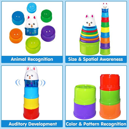 WEEJOYGAM Baby Stacking Cups, Nesting Stacking Toys - Image 4