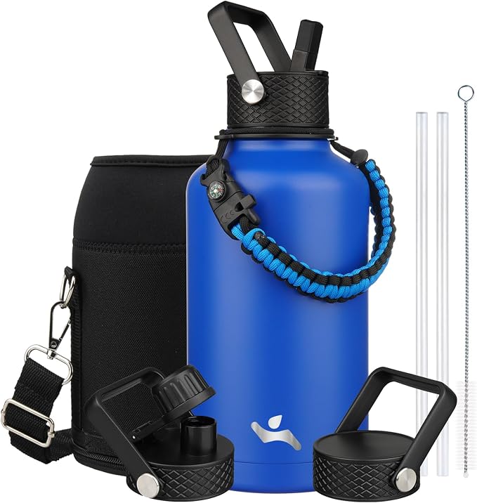 Konokyo 64 oz Insulated Stainless Steel Water Bottle Jug by Konokyo