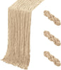 3 Pack Beige Cheesecloth Table Runner, 17 x 108 Inch, Gauze Cheese Cloth Table by Yorcari