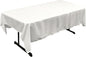 LA Linen Polyester Poplin Washable Rectangular Tablecloth, Stain and Wrinkle Resistant Table Cover 60x84, Fabric Table Cloth for Dinning, Kitchen, Party, Holiday 60 by 84-Inch, White