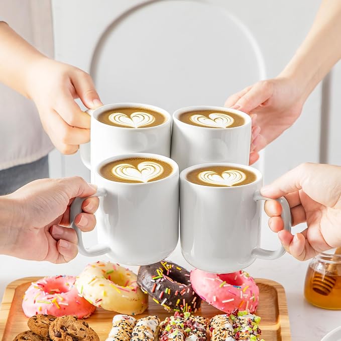 vancasso Porcelain Coffee Mugs Set, 12 oz Ceramic Coffee Cups - Image 9