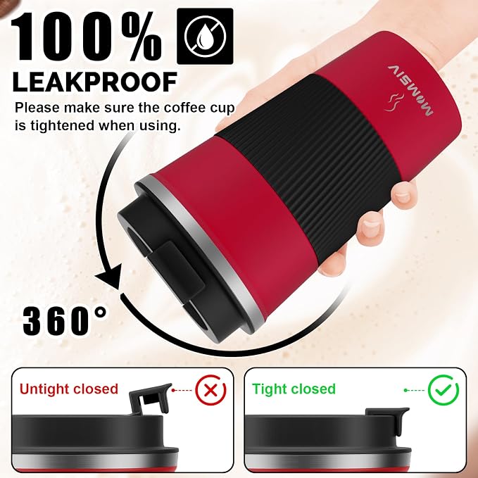 MOMSIV 17oz Travel Coffee Mug, Insulated Coffee Cup - Image 4