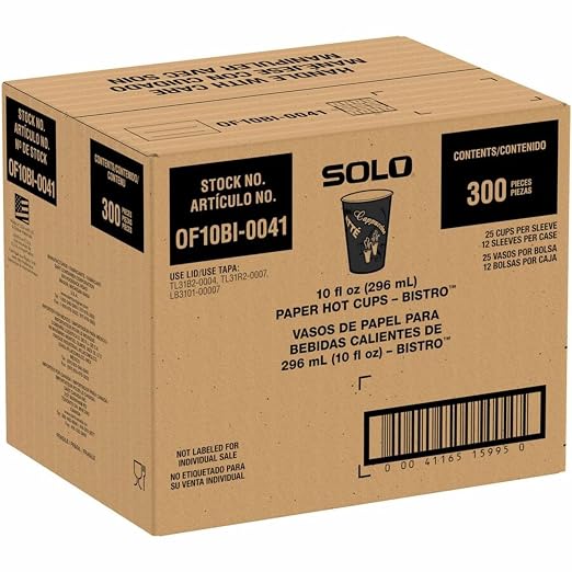 Solo OF10BI-0041 10 oz Bistro SSP Paper Hot Cup - Image 7