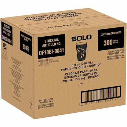 Solo OF10BI-0041 10 oz Bistro SSP Paper Hot Cup - Image 7