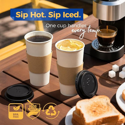 Fit Meal Prep 24 oz 100 Pack To Go Coffee Cups - Image 5