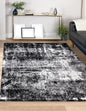 Keen Home Design Area Rugs - 8x10 Non-Shedding, Abstract Rugs for Kitchen, Living Room, Bedroom, Dining Room, Entryway - Size: 7'3" x 10'2", Abstract Black