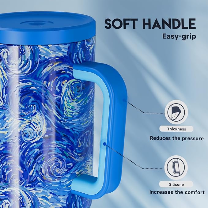 Meoky Tumbler with Handle and Straw - Image 6