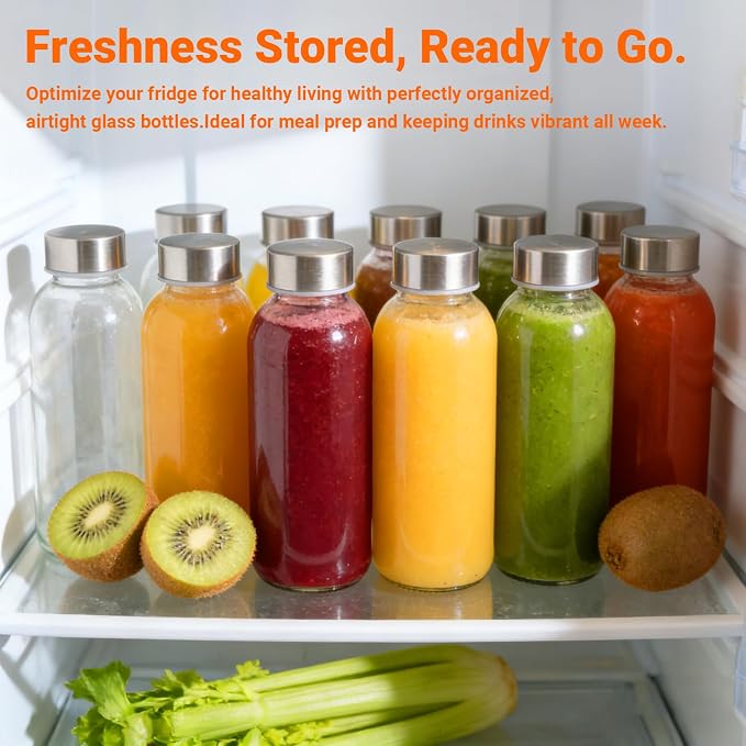 Sursip 16 oz Glass Juice Bottles - Image 7