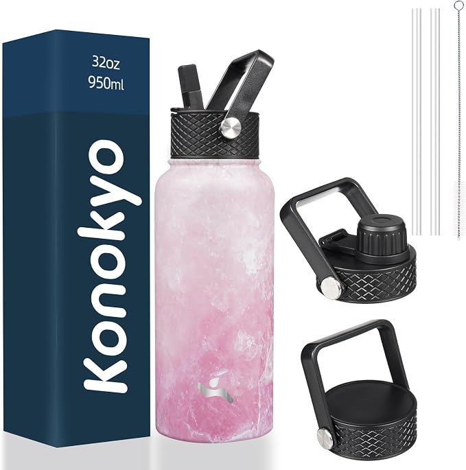 Konokyo 32 oz Insulated Stainless Steel Water Bottle by Konokyo