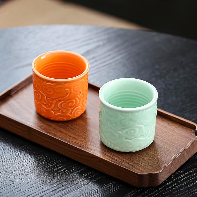 Ceramic Espresso Cups Set of 4-3oz Demitasse Cups - Image 7
