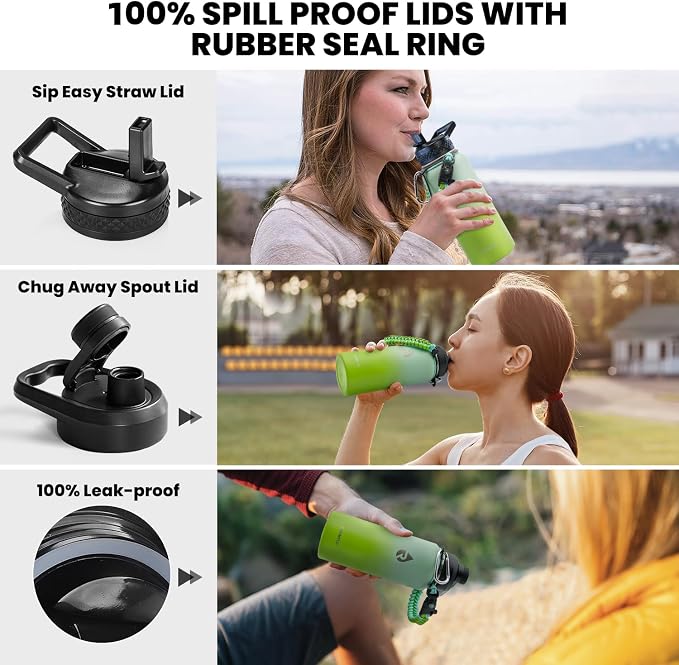 RAYMYLO Insulated Water Bottle 32 oz, Triple Wall Vacuum Stainless Steel | - Image 3