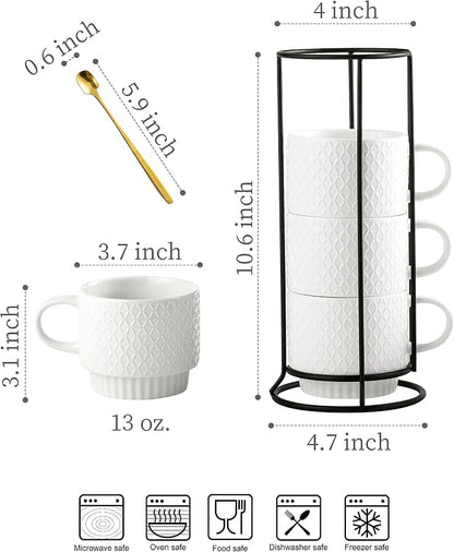 LYEOBOH Stackable Coffee Mugs - Image 2