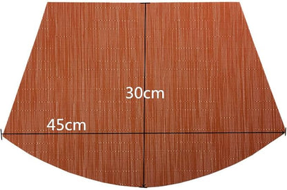 Red-A Woven Vinyl Placemats for Dining Table Durable Heat Resistant Washable Placemats for Round Table,Placemats Set of 4,Orange