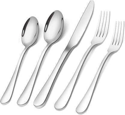 Silverware Set, SHARECOOK 20-Piece Stainless Steel Flatware Set, Kitchen by Sharecook