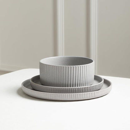 Stone Lain Haven Stoneware 24-Piece Dinnerware Set, Elegant Dish Set, Includes - Image 6