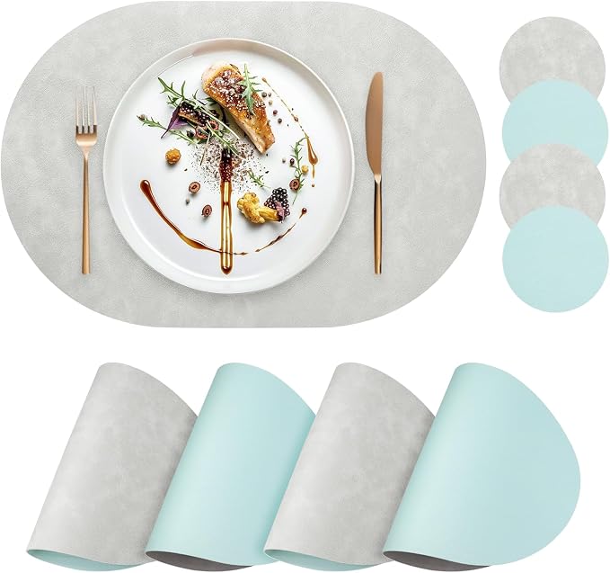 Faux Leather Placemats Set of 4 by yuuzue