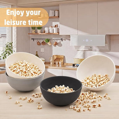 Wheat Straw Bowls Sets of 6, 60oz Large Plastic Bowl Reusable, Unbreakable - Image 6