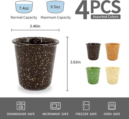 Coffee Mugs Set of 4, 10oz Ceramic Coffee Cups, - Image 2