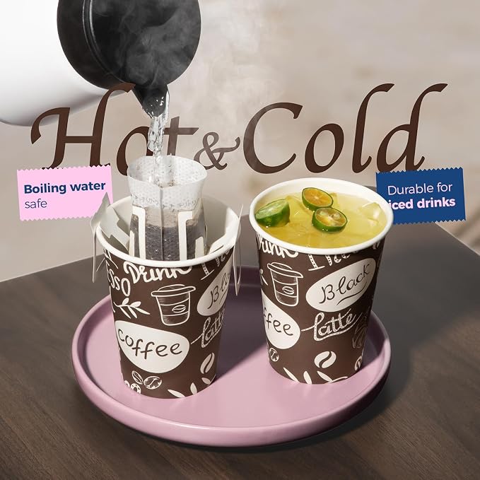 Fit Meal Prep 12 oz Coffee Cups 1000 Count, Leak-Proof Hot Cup, Disposable - Image 4