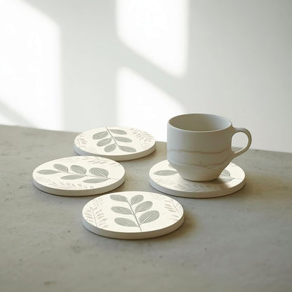 VEYRO Ceramic Coasters Set of 4 – Absorbent Stone Drink Coasters - Image 9