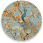 Coasters for Drinks Coaster Drink Set Decorative Coffee Table Desk Cup Mat Spring Cute Cork Bar Backing Round Home Decor Orange Branch Peacock21