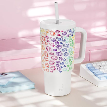 Meoky 30 oz Tumbler with Handle, Tumbler with Lid and Straw, Insulated - Image 8