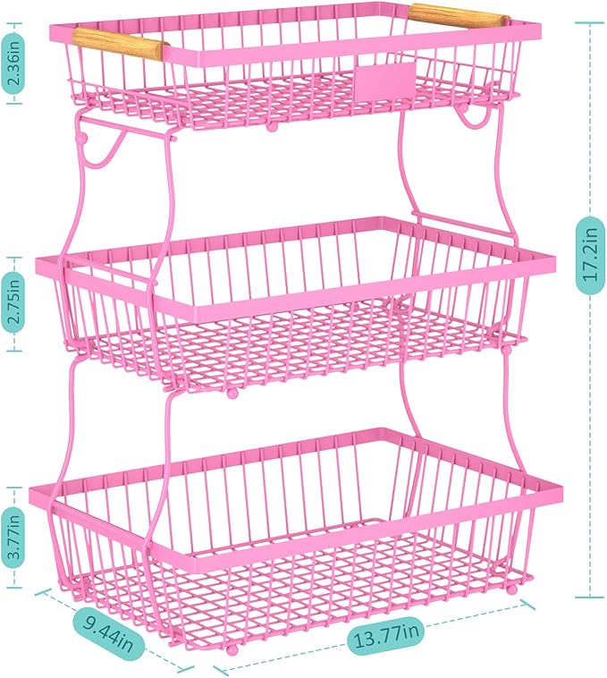 3 Tier Fruit Basket for Kitchen Counter - Image 6